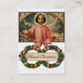 KINDERJESUS MIT ANGELN UND CHRISMAS, Perlen Visitenkarte (Rückseite)