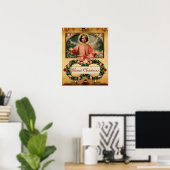KINDERJESUS MIT ANGELN UND CHRISTMAS KROWNS POSTER (Heimbüro)