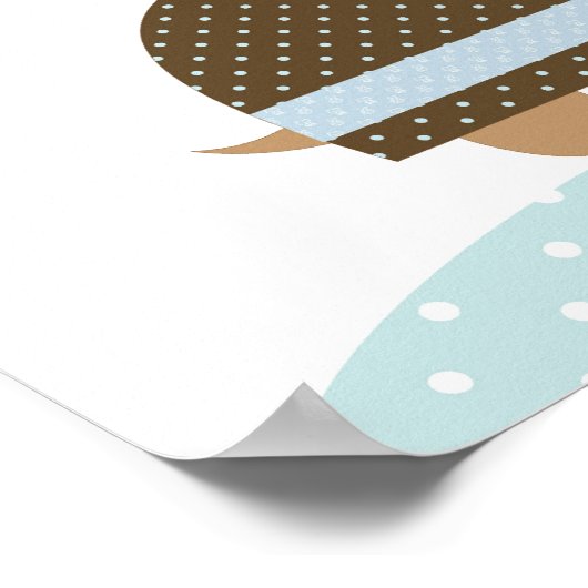 Kinderjugendliche Turle Uhu Kinderzimmer Art Poster (Ecke)