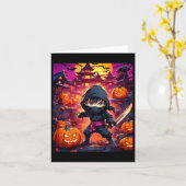Kinderjunge Halloween Karte (Gelbe Blume)
