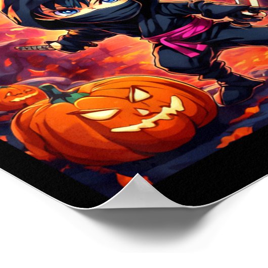 Kinderjunge Halloween Poster (Ecke)