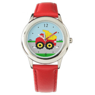 Kinderjungen-Bau Dumptruck Armbanduhr