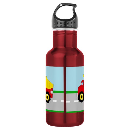 Kinderjungen-Bau Dumptruck Edelstahlflasche (Vorderseite)