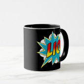 Kinderjungen Lio Name Comic Buch Superherd  Tasse (VorderseiteRechts)