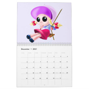 Kinderkalender mit lustigen Illustrationen Kalender