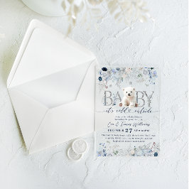 Kinderkälte außerhalb von Floral & Bear Baby Boy D Acryleinladungen