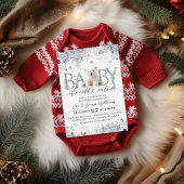 Kinderkälte außerhalb von Floral & Bear Baby Boy D Einladung