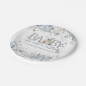 Kinderkälte außerhalb von Floral & Bear Baby Boy D Pappteller (Schrägansicht)