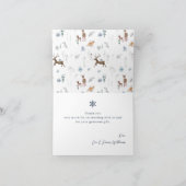 Kinderkälte außerhalb Winter Blumenstrauß Baby Dus Dankeskarte (Innenseite)