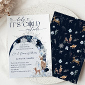 Kinderkälte außerhalb Winter Blumenstrauß Baby Dus Einladung