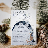 Kinderkälte außerhalb Winter Blumenstrauß Baby Dus Einladung