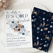 Kinderkälte außerhalb Winter Blumenstrauß Baby Dus Einladung