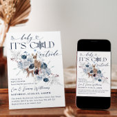 Kinderkälte außerhalb Winter Blumenstrauß Baby Dus Einladung