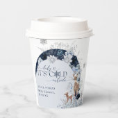 Kinderkälte außerhalb Winter Blumenstrauß Baby Dus Pappbecher (Rückseite)