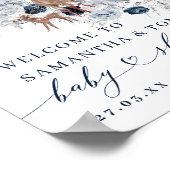 Kinderkälte außerhalb Winter Blumenstrauß Baby Dus Poster (Ecke)