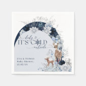 Kinderkälte außerhalb Winter Blumenstrauß Baby Dus Serviette (Vorderseite)