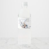 Kinderkälte außerhalb Winter Blumenstrauß Baby Dus Wasserflaschenetikett (Vorderseite)