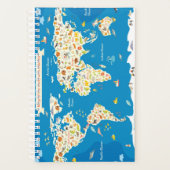 Kinderkarte der Welt mit Tieren Planer (Vorderseite)