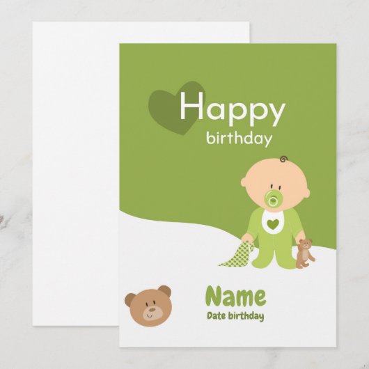 Kinderkarte Einladung (Vorne/Hinten)