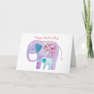 Kinderkarte Elephant Mama Kindergrußkarte der Mutt Karte