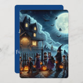 Kinderkarte Halloween extravagantes Party Einladung (Vorne/Hinten)