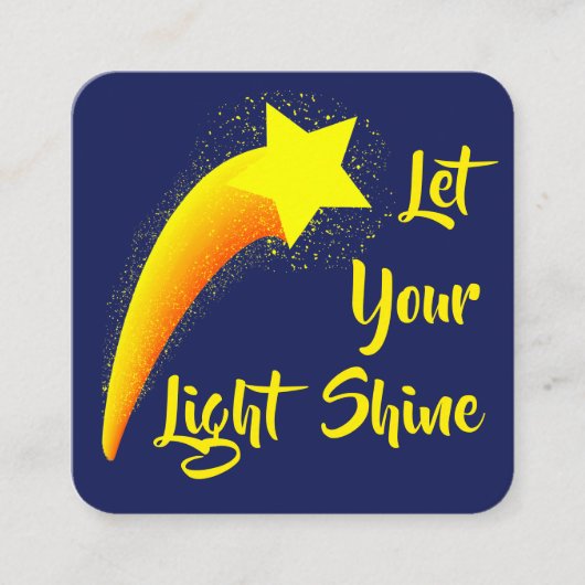 Kinderkarte: Karten mit "Lass your light Shine" (Vorderseite)