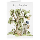 Kinderkarte Niedlich Woodland Happy Birthday Card (Vorne)
