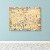 Kinderkarte von London, England 2 Leinwanddruck (Insitu (Holzboden))