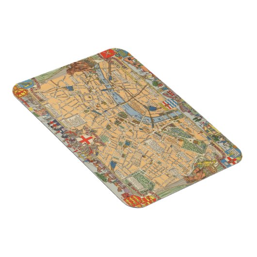 Kinderkarte von London, England Magnet (Rechte Seite)