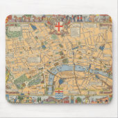 Kinderkarte von London, England Mousepad (Vorne)