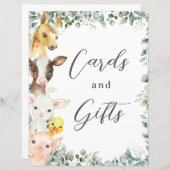 Kinderkarten und Geschenkgutscheine für Landtiere (Vorne/Hinten)