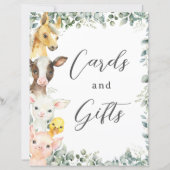 Kinderkarten und Geschenkgutscheine für Landtiere (Vorderseite)