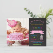 Kinderkarton für Geburtstagsparty Einladung (Stehend Vorderseite)