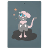 Kinderkatze Illustration Süße Cartoon-Kitty Klemmbrett (Rückseite)