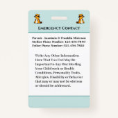 Kinderkids Foto ID Card Spaß individuell Ausweis (Rückseite)