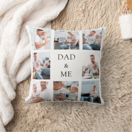 Kinderkind Papa Foto Collage weiß Kissen