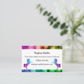 Kinderkinderentertainer-Einhorn-Farbregenbogen Visitenkarte (Stehend Vorderseite)