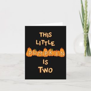 Kinderkind's 2. Geburtstag Herbst Pumpkin Thema Pa Karte