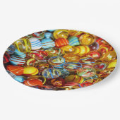 Kinderklassiker marmort WegwerfpapierTeller Pappteller (Schrägansicht)