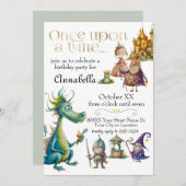 Kinderklassische Märchen Illustrationen Einladung (Vorne/Hinten)