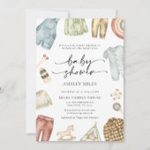 Kinderkleidung Einladung zur Kinderdusche (Vorderseite)