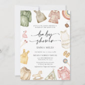 Kinderkleidung Einladung zur Kinderdusche (Vorderseite)