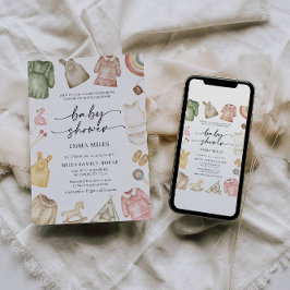 Kinderkleidung Einladung zur Kinderdusche