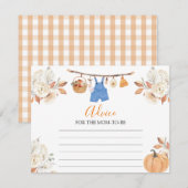 Kinderkleidung Pumpkin Baby Duschhilfe für Mama Begleitkarte (Vorne/Hinten)