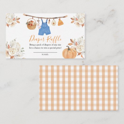 Kinderkleidung Pumpkin Fall Kinderdusche Windelwan Begleitkarte (Vorne/Hinten)