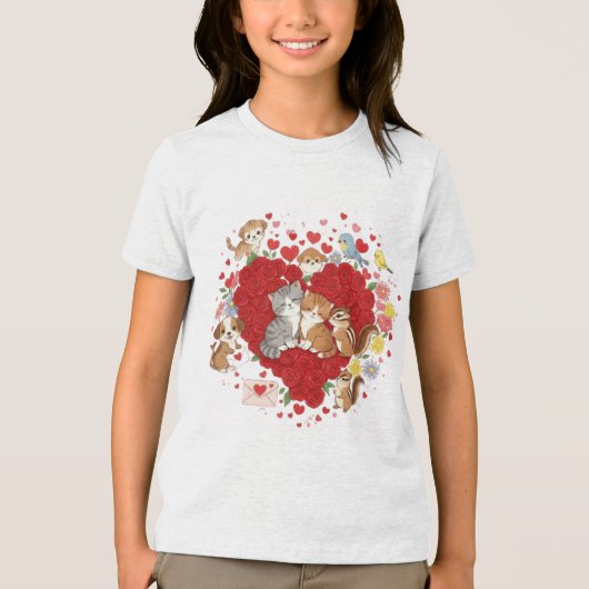 Kinderkleidung Tri-Blend Shirt (Vorderseite)