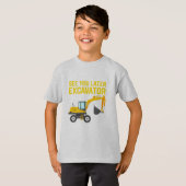 Kinderkleinkind-Bagger-Bau-Shirt T-Shirt (Vorne ganz)