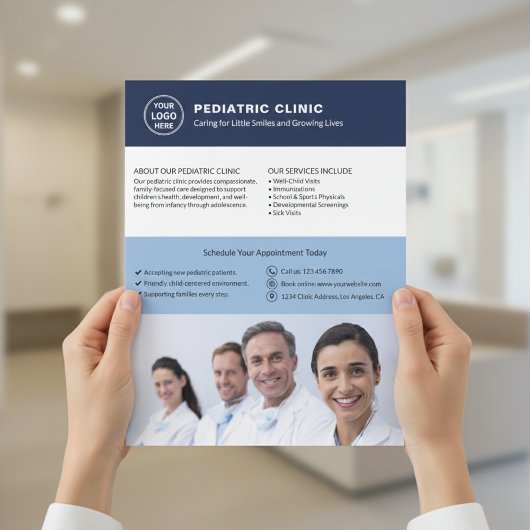 Kinderklinik-Logo-Foto-QR Flyer