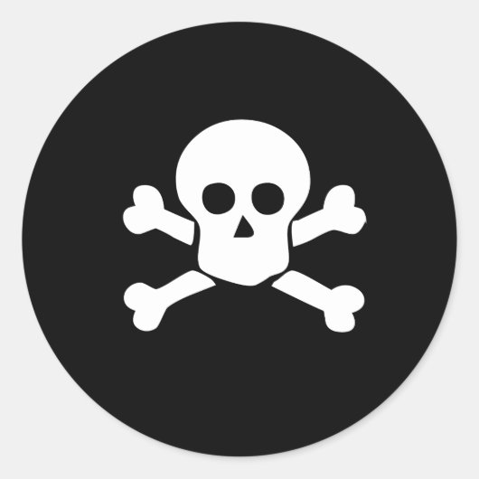 Kinderkopfkleber und Kreuzknochen Runder Aufkleber (Vorderseite)