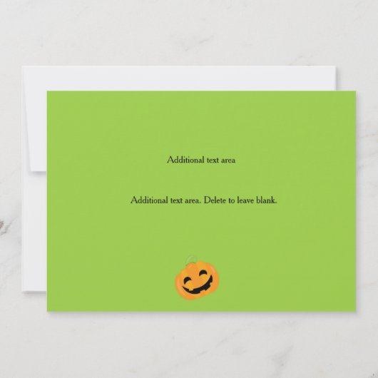 Kinderkostüm Geburtstagsparty Einladung (Rückseite)